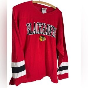 Blackhawks t shirt jersey NHL Chicago. Mens large.